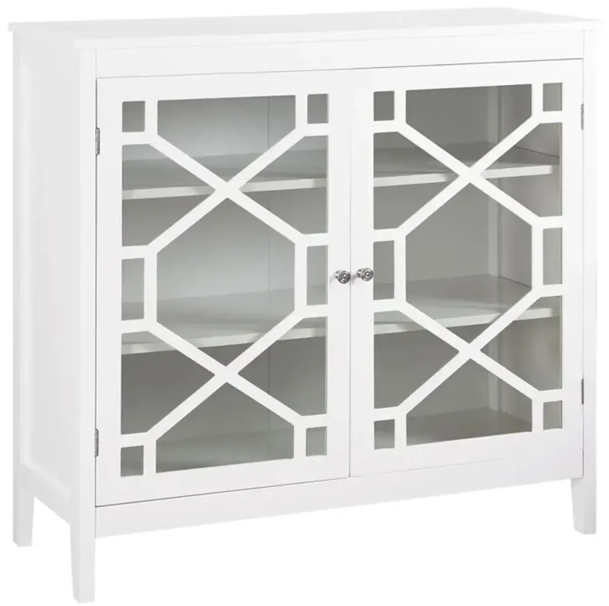 Linon Fetti White Large Cabinet