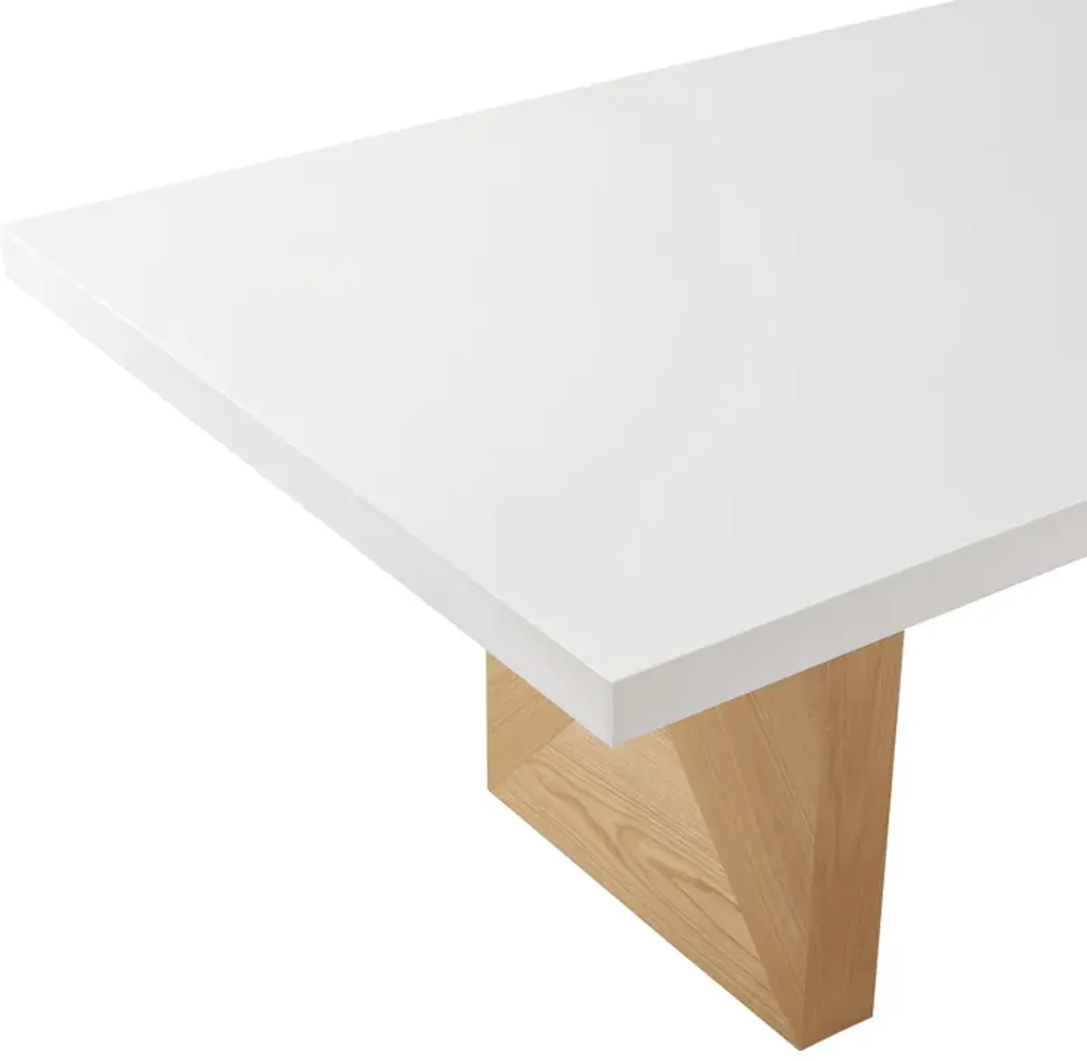 Madeline White Gloss and Natural Ash Dining Table