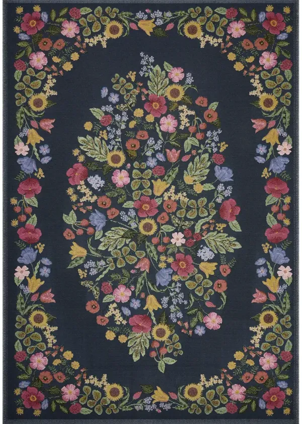 Perennial PRN-01 Navy 2''5" x 5''6" Rug by Rifle Paper Co.