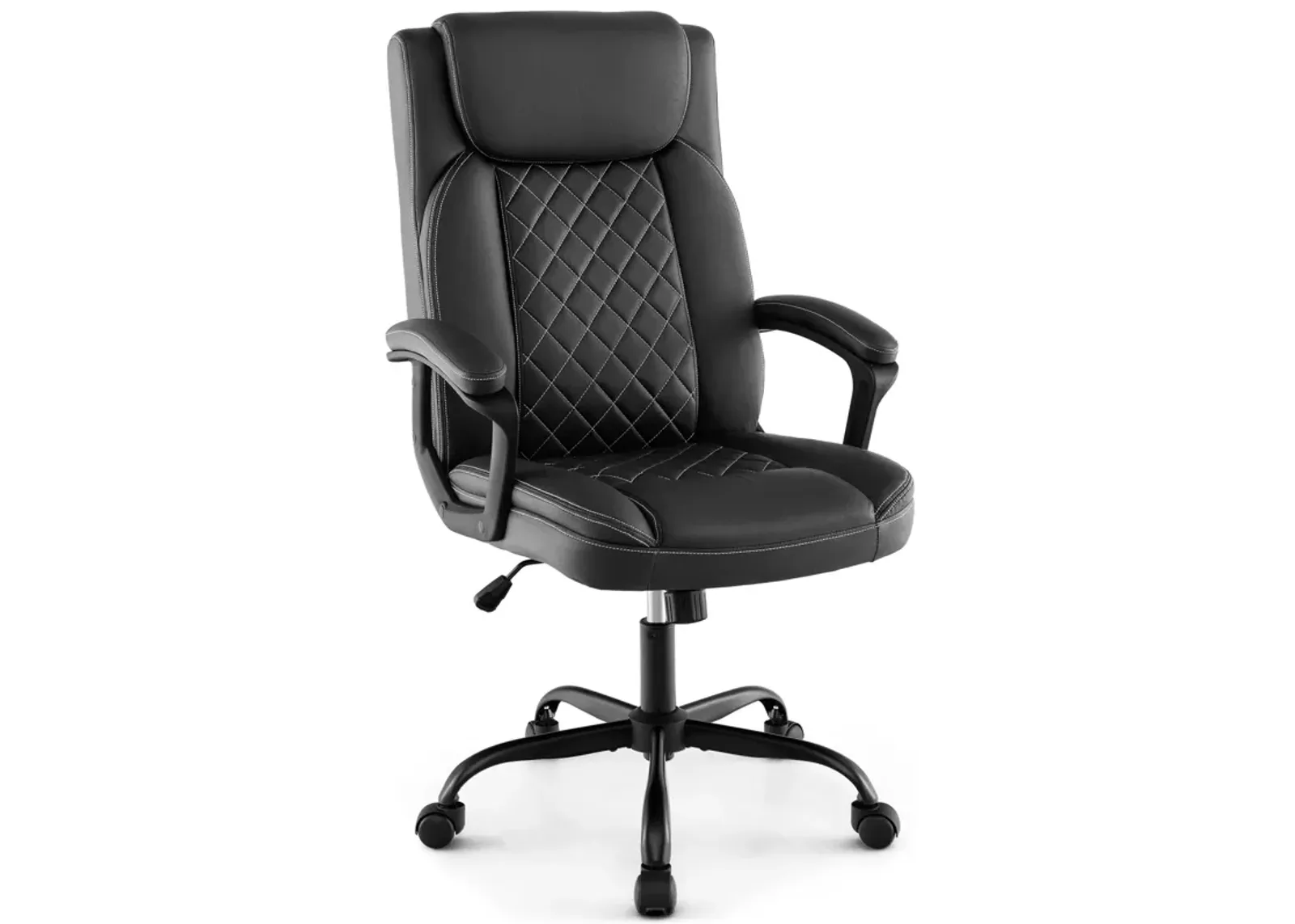 High Back Ergonomic Executive Chair with Thick Headrest Cushion-Black