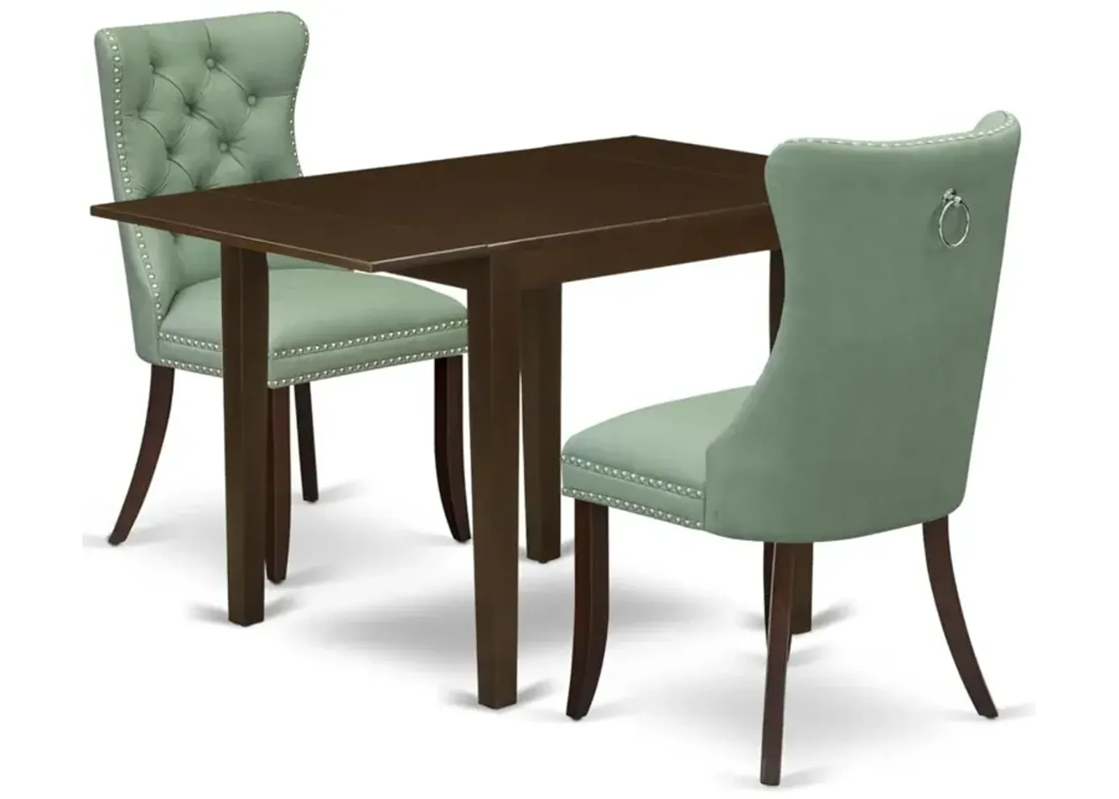 3 Piece Dining Table Set Contains a Rectangle Kitchen Table with Dropleaf