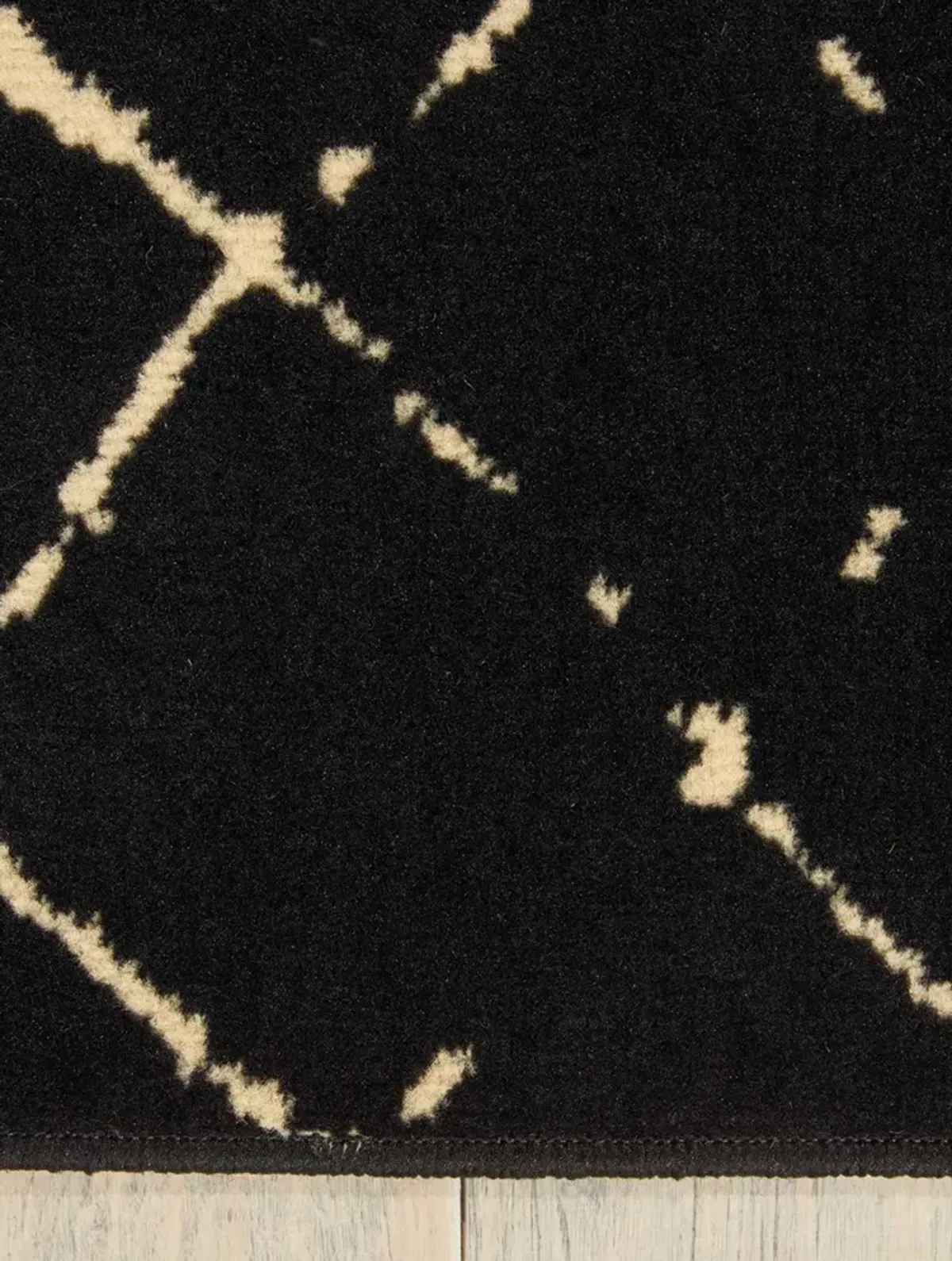 Grafix GRF04 Black 5'3" x 7'3" Rug