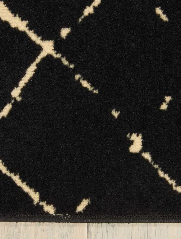 Grafix GRF04 Black 5'3" x 7'3" Rug