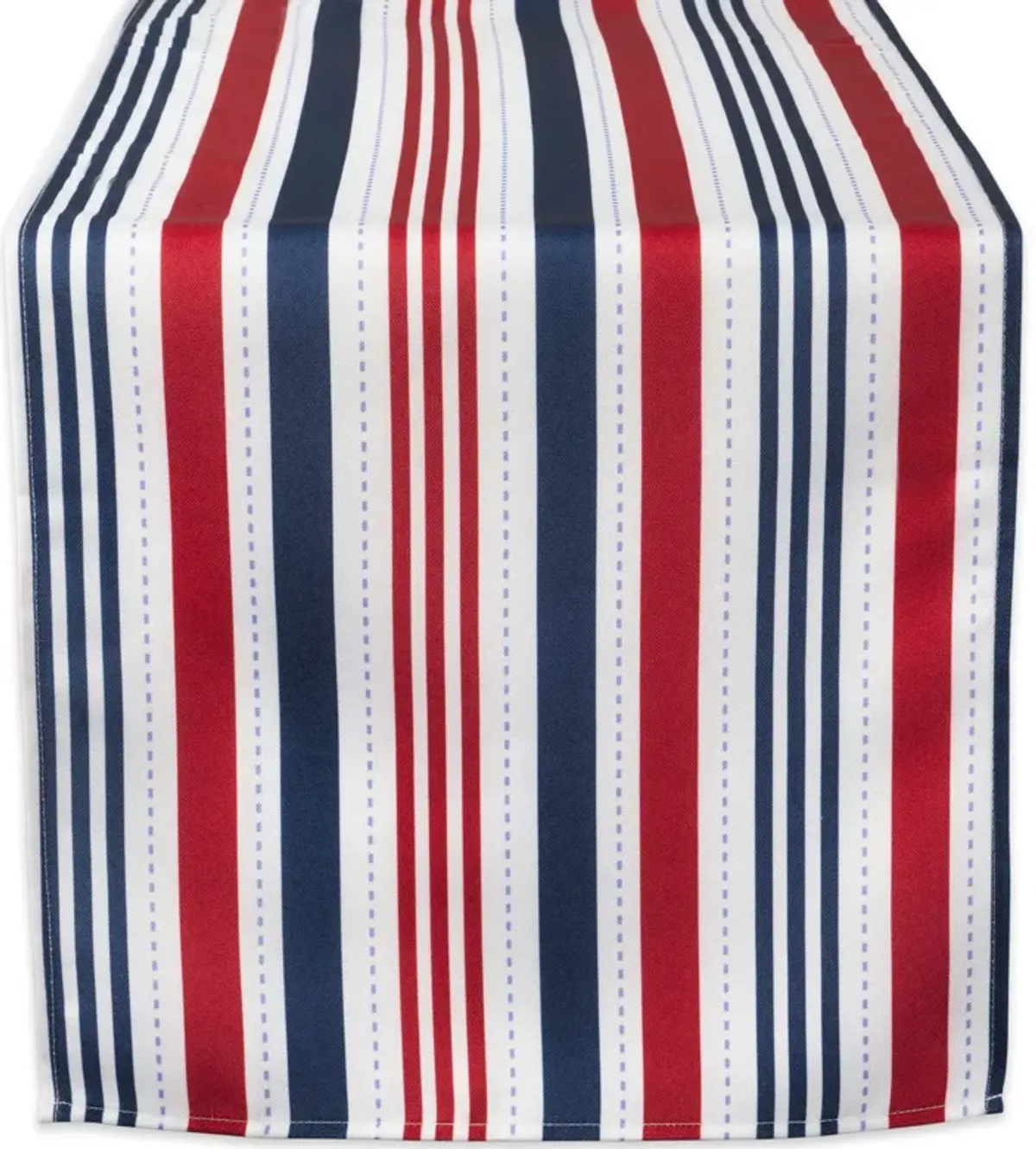 108" Red and Blue Patriotic Striped Rectangular Outdoor Table Runner