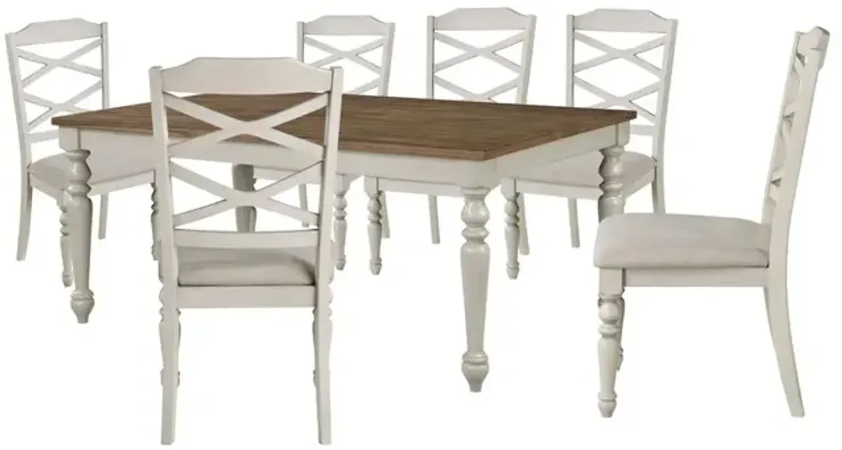 New Classic Furniture Jennifer Dining Table + 6 Chairs