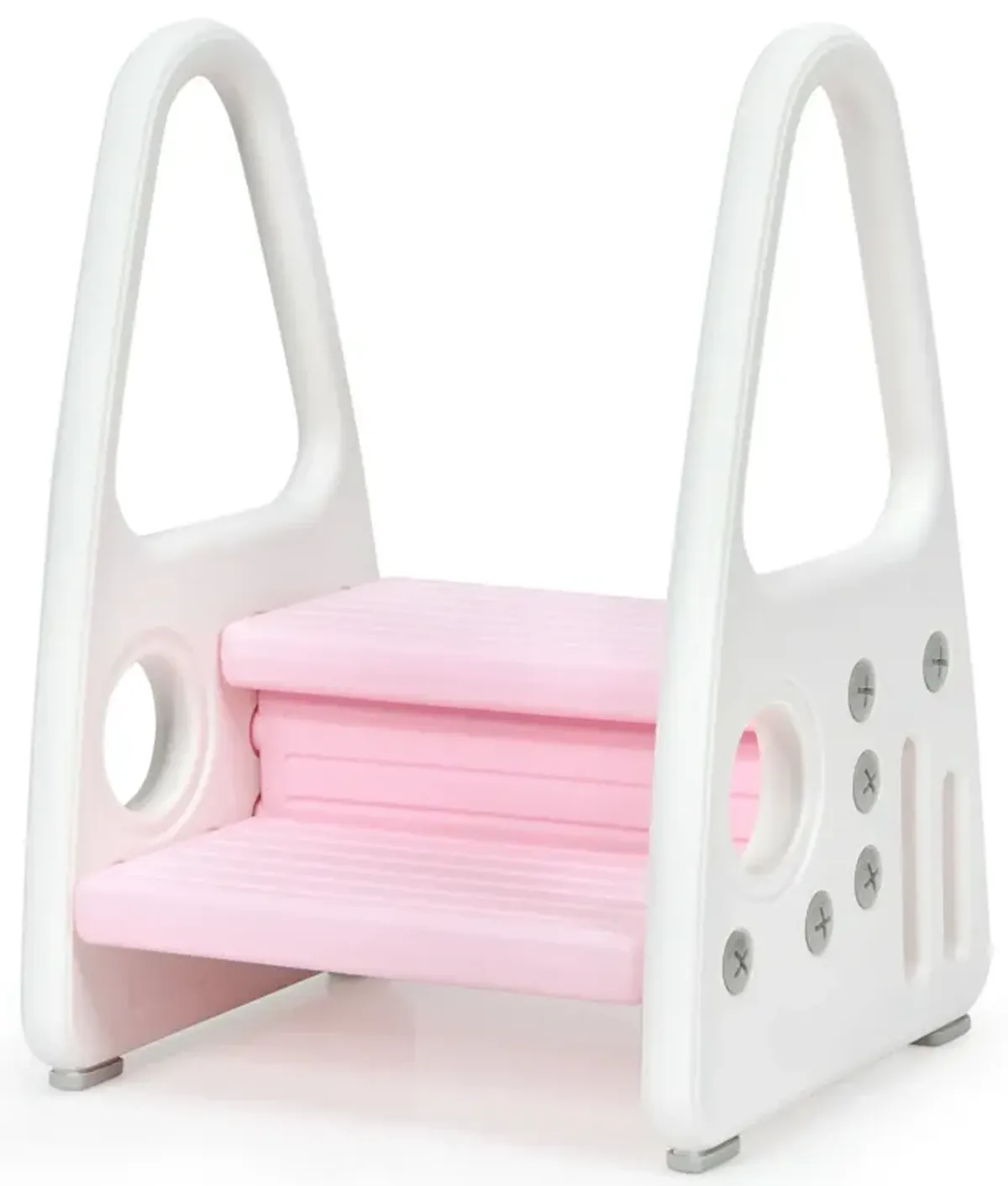 Kids Step Stool Learning Helper with Armrest for Kitchen Toilet Potty Training