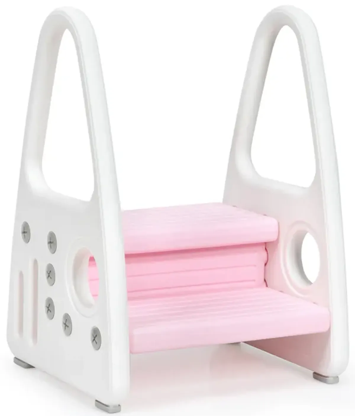 Kids Step Stool Learning Helper with Armrest for Kitchen Toilet Potty Training