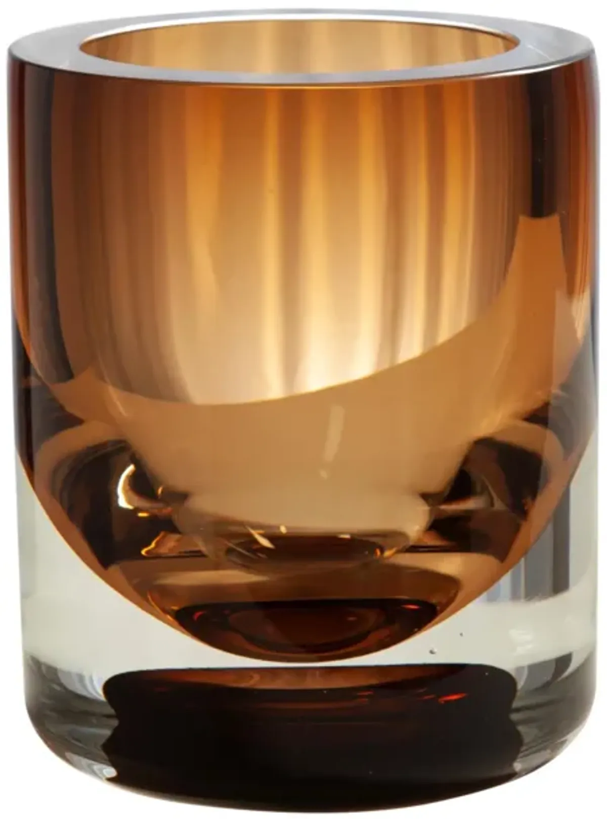 Thick Cylinder Vase- Brown Small