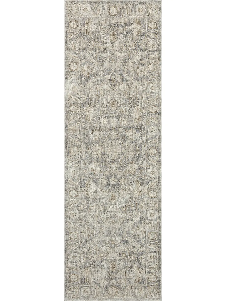 Honora Slate/Beige 2'7" x 10'0" Runner Rug by Amber Lewis x Loloi