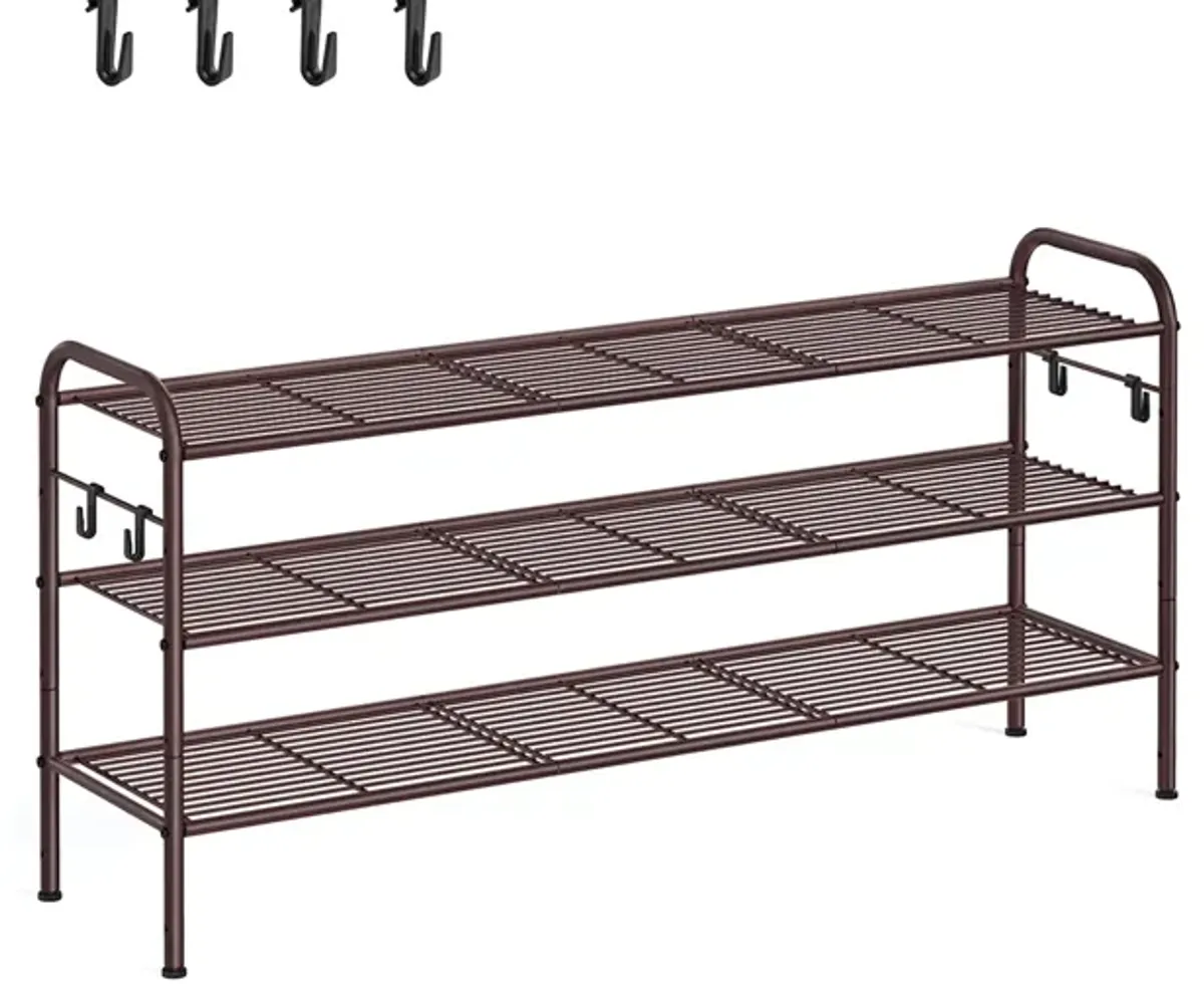 Wide 3-Tier Metal Shoe Rack – Durable and Stylish Storage Solution for Shoes