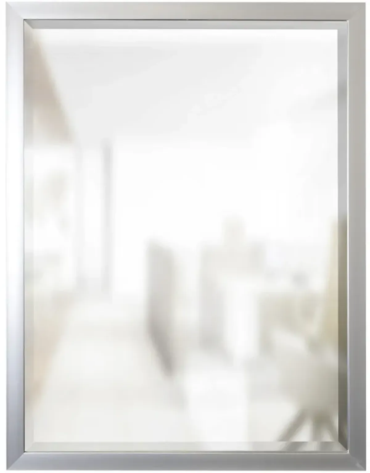 Silver Beveled Framed Mirror