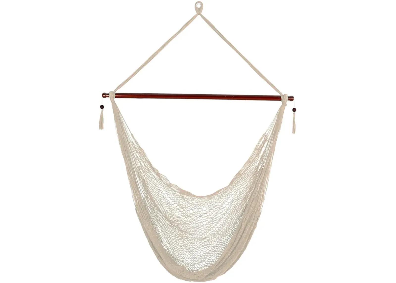 Sunnydaze Extra Large Cabo Soft String Polypropylene Hammock Chair - Cream