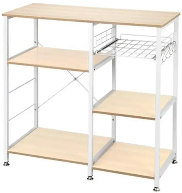 3-Tier Kitchen Bakers Rack Utility Microwave Oven Stand and Storage Cart for Space-Saving Organization