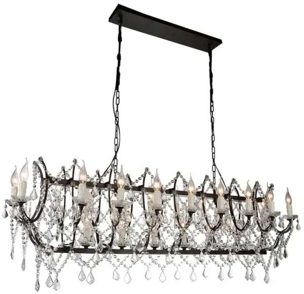CWI Lighting Phraya 24 Light Up Chandelier With Dark Brown Finish