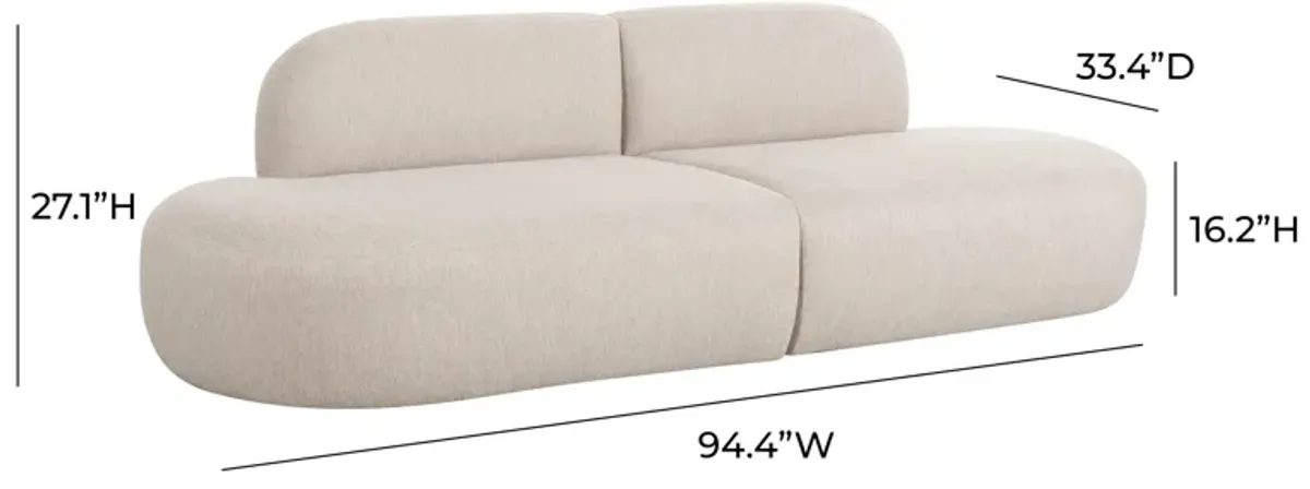 Broohah Beige Linen Sofa