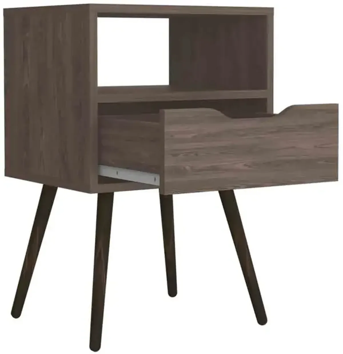 Nightstand Fugaz, Bedroom, Dark Walnut