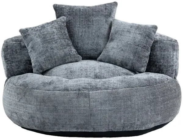 Merax Single Gaming Sofa Bean Bag Chenille Chair Couch with 3 Pillows