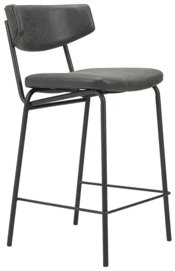 Charon Counter Stool (Set of 2) Vintage Black