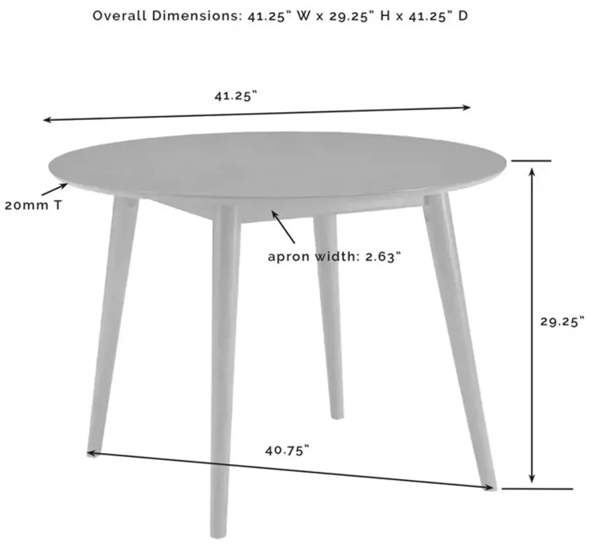 Landon Round Dining Table Mahogany