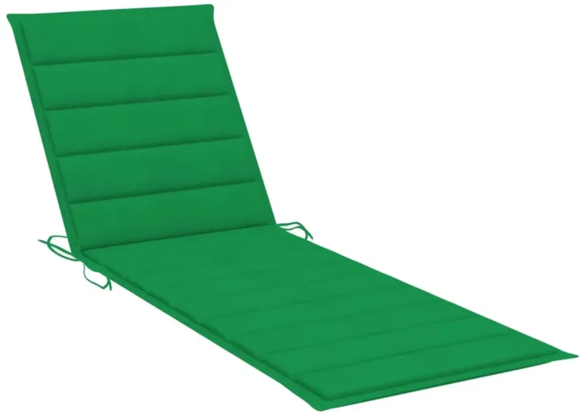 vidaXL Garden Sun Lounger with Cushion Solid Acacia Wood