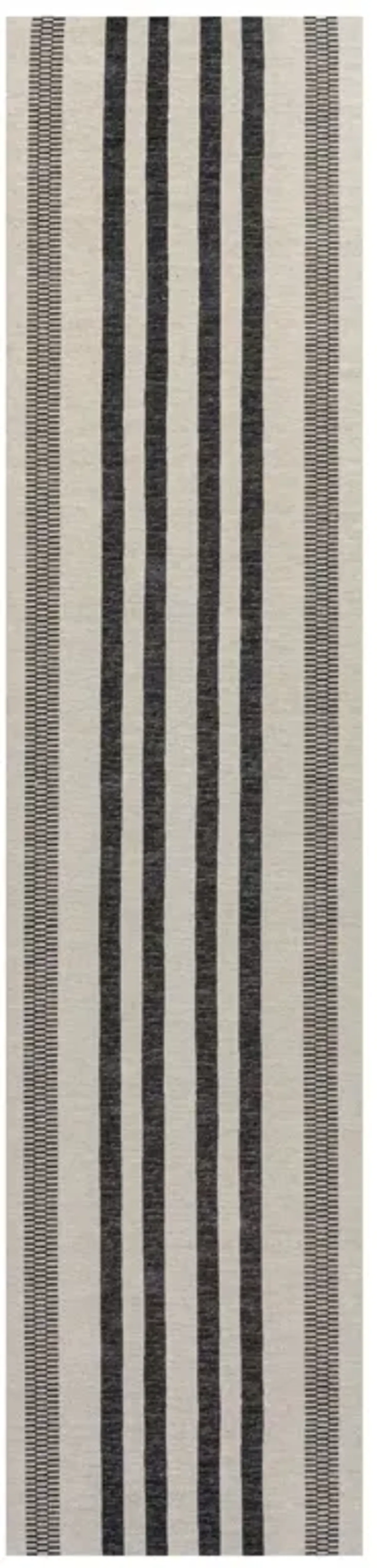 Vichy Geometric Striped Machine Washable Area Rug