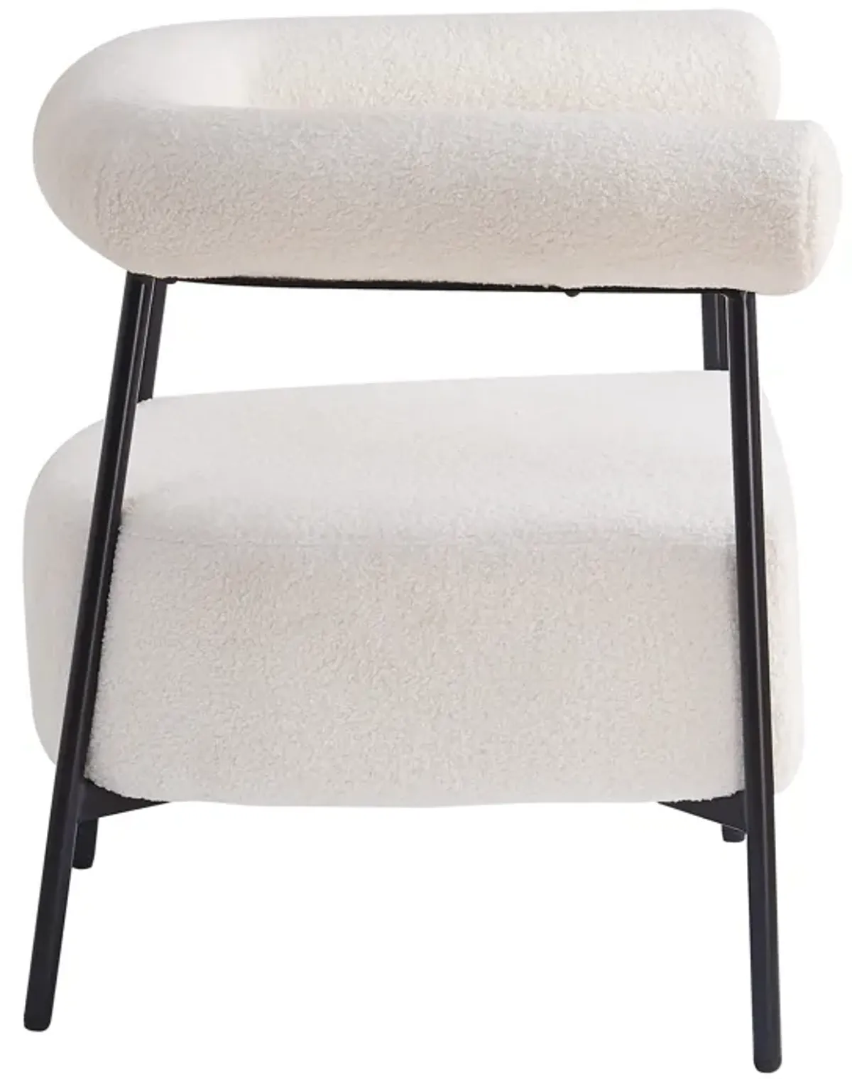 Merax Modern Boucle Fabric Upholstered Accent Chair