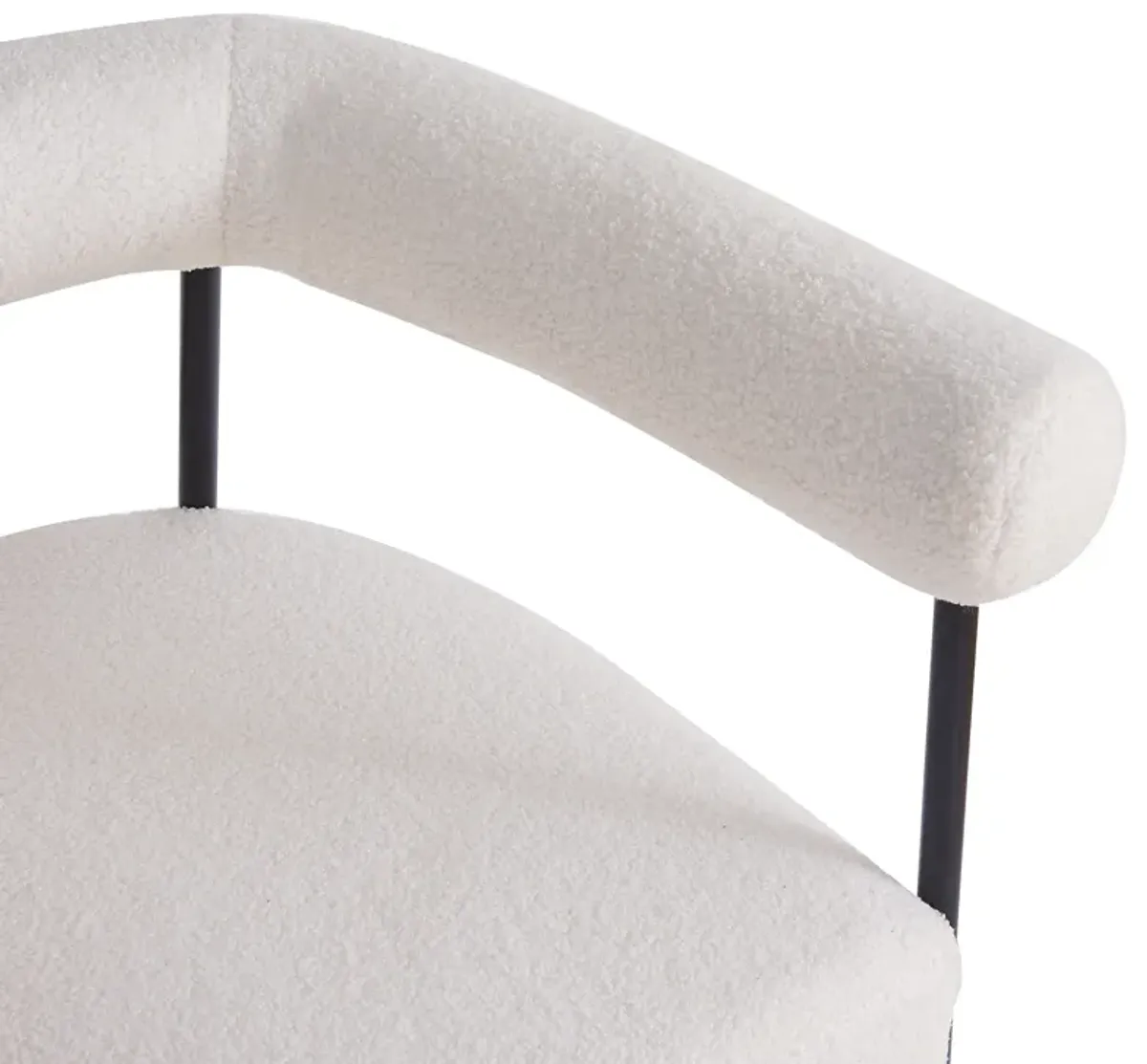 Merax Modern Boucle Fabric Upholstered Accent Chair