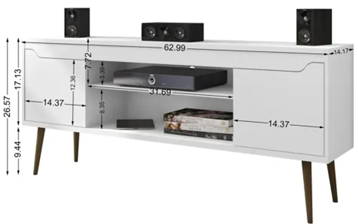 Bradley White TV Stand