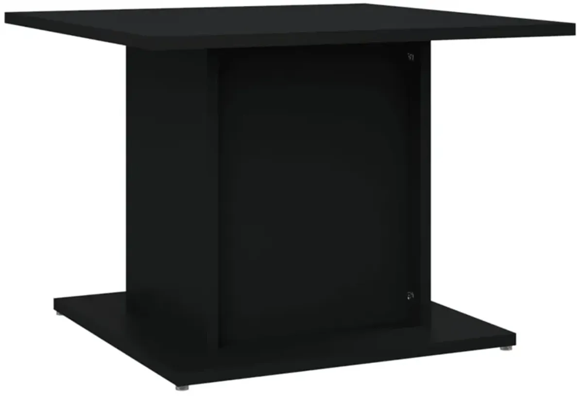 vidaXL Coffee Table Black 21.9"x21.9"x15.7" Chipboard