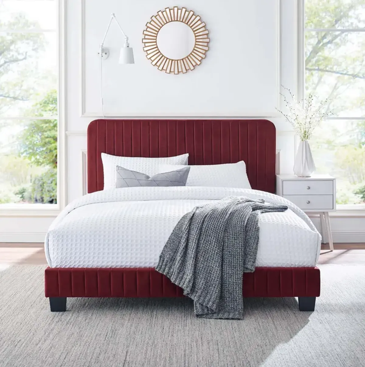 Modway - Celine Channel Tufted Performance Velvet Twin Platform Bed