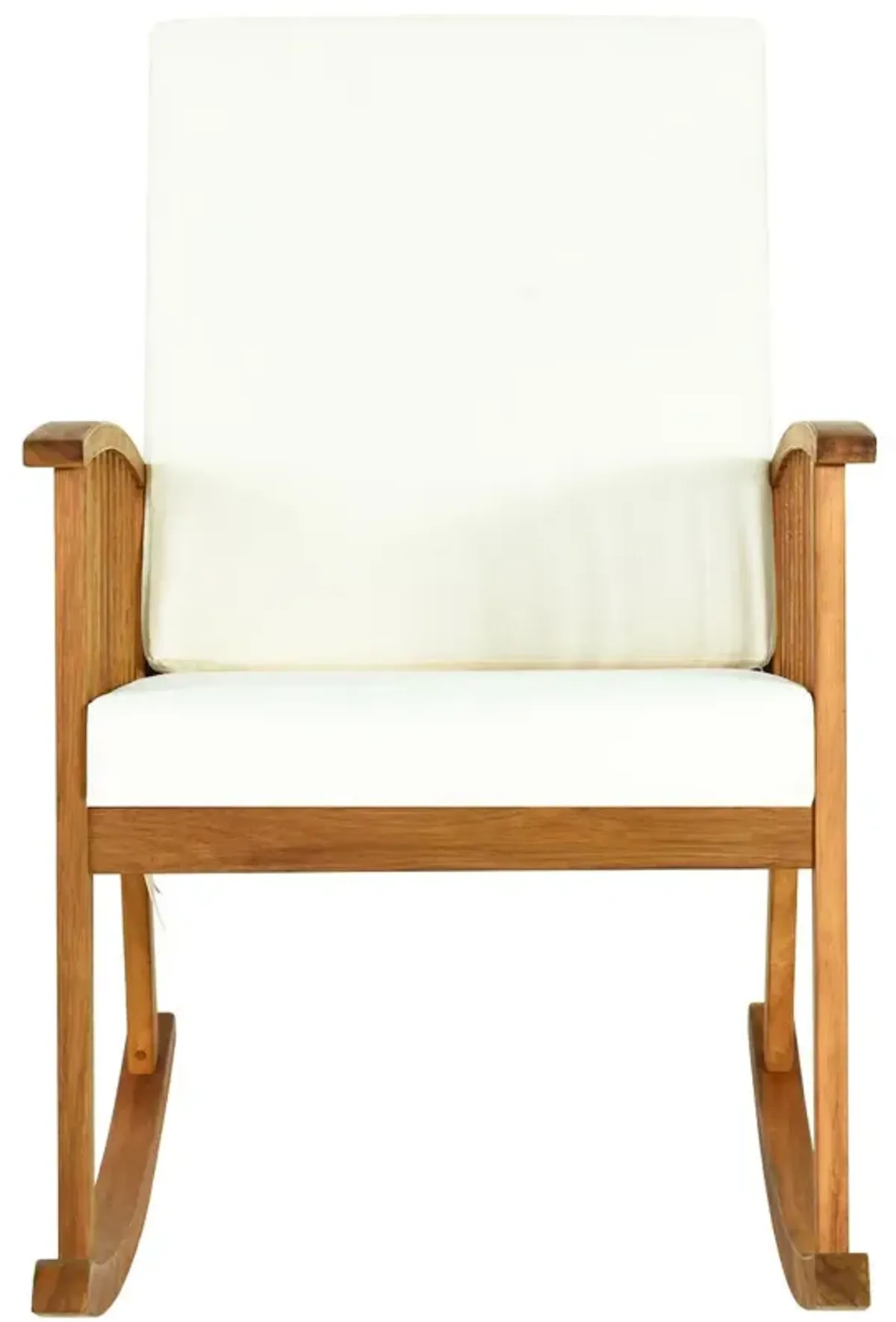 Outdoor Acacia Wood Rocking Chair with Detachable Washable Cushions