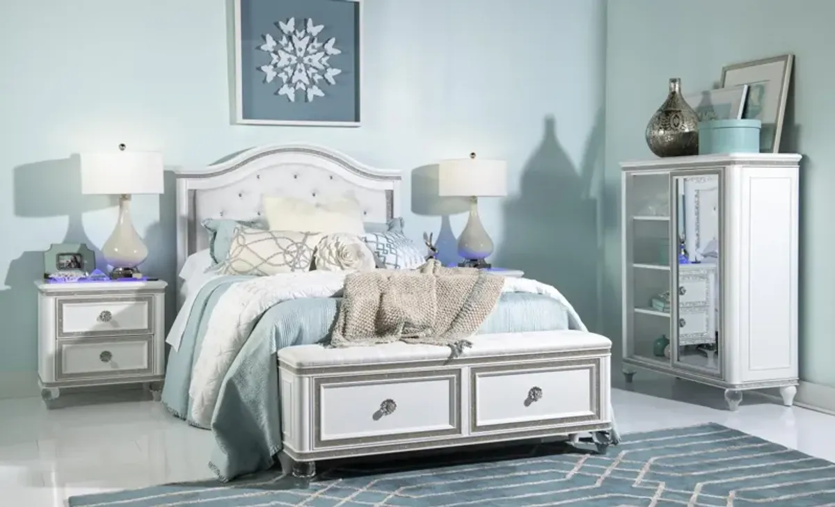 OMG Upholstered Twin Bed w/ Storage Bench