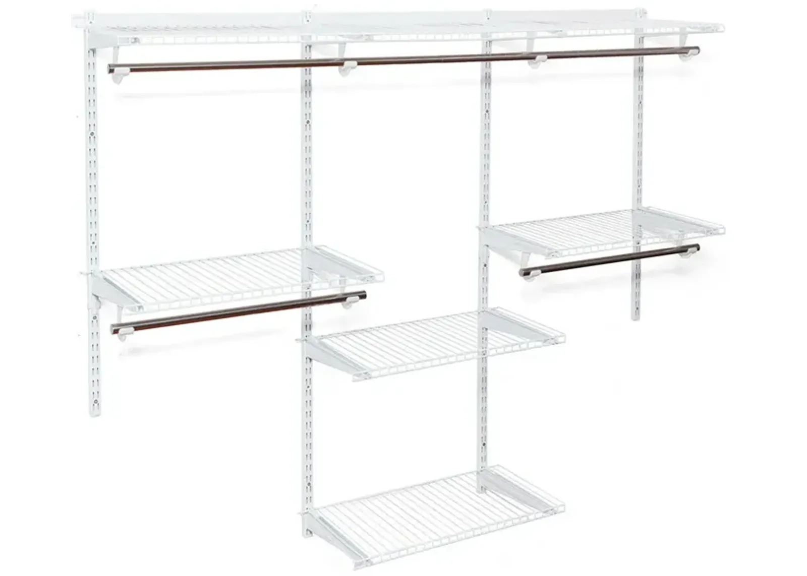 Adjustable Wall Mounted Closet Rack System with Shelf