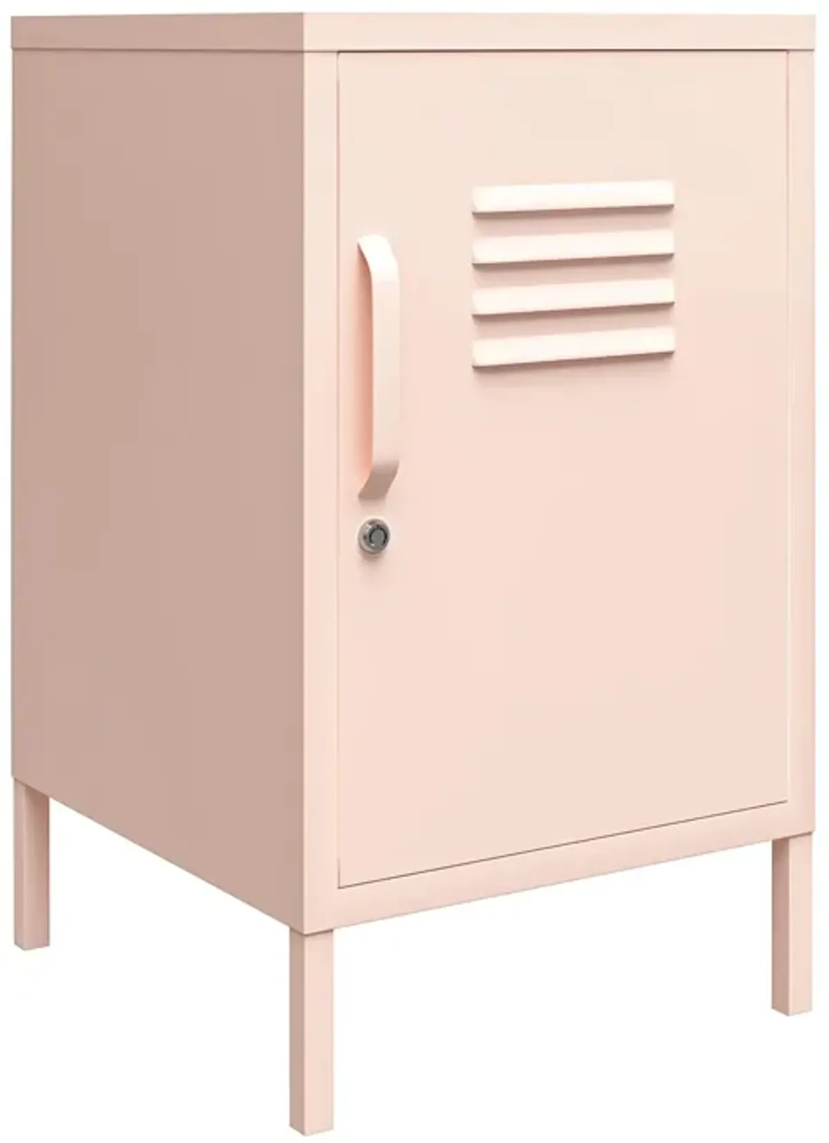 RealRooms Shadwick 1 Door Metal Locker Style Livingroom End Table