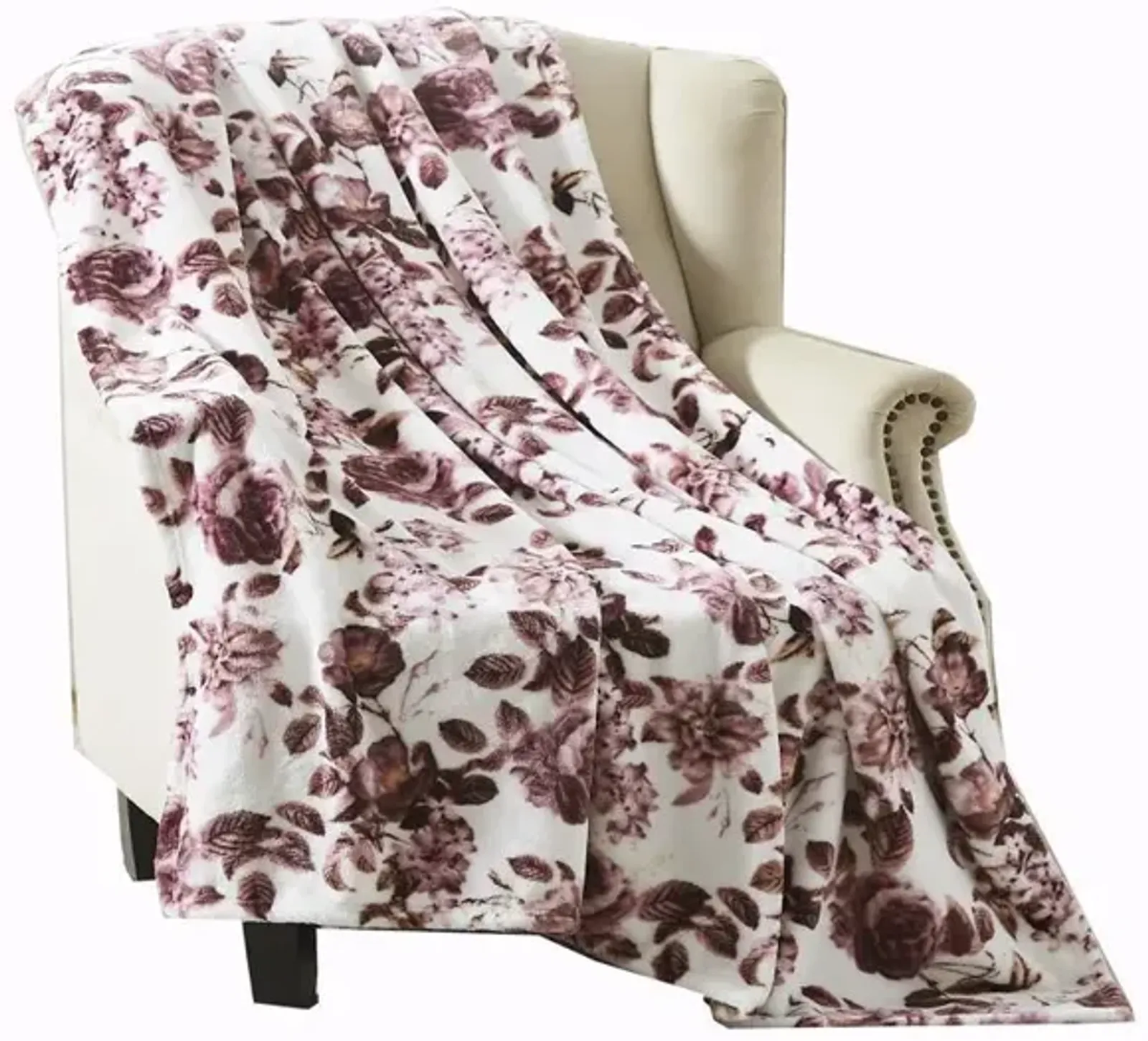 RT Designer's Collection Liv Printed Premium Soft & Cozy Flannel Throw Blanket 50" x 70" Multicolor