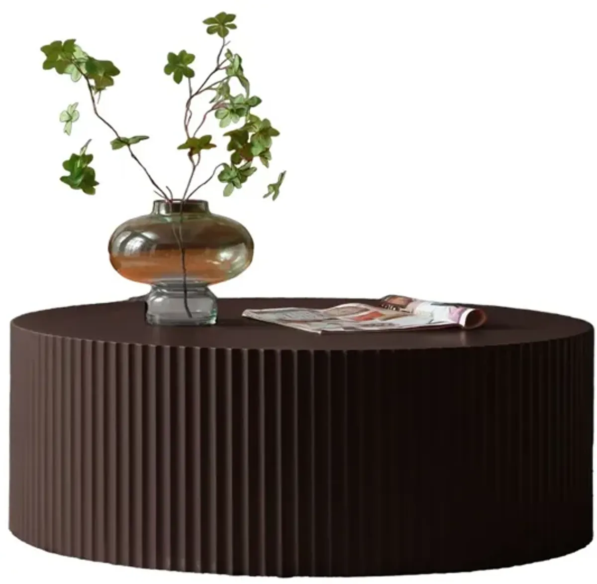 Stylish Coffee Table with Handcraft Relief Design