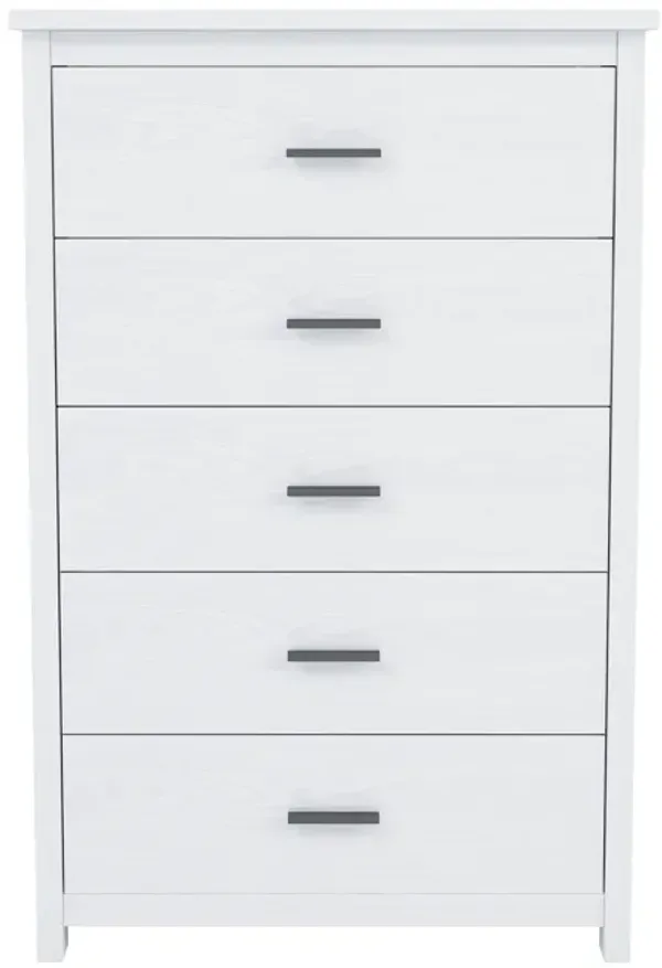 Merax Retro American Country Style Wooden Dresser with 5 Drawers