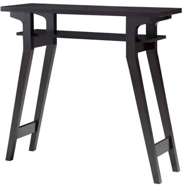 Console Red Cocoa Table with 2-Tier Shelving