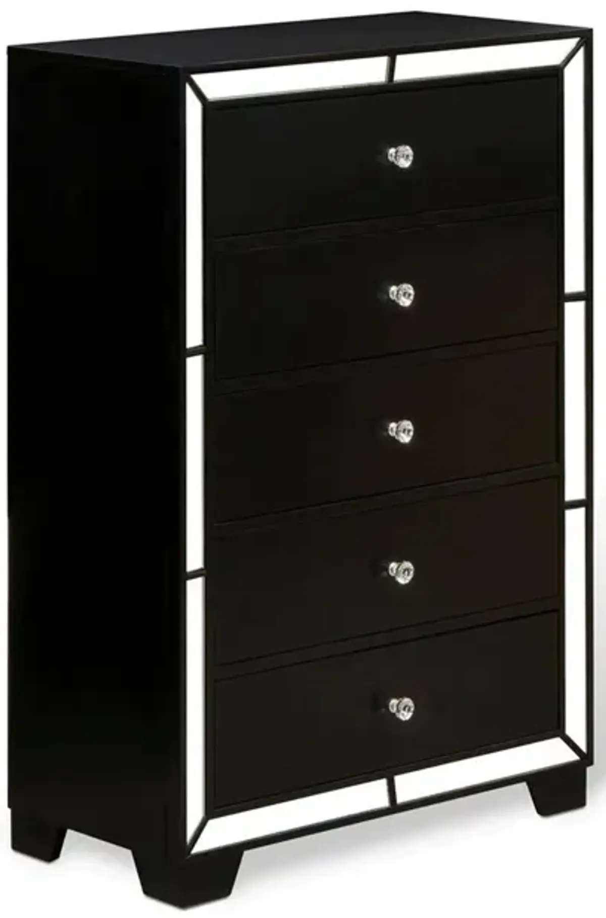 East West Furniture Nella Wood Nightstand with 2 Drawers for any Bedroom - Black Legs