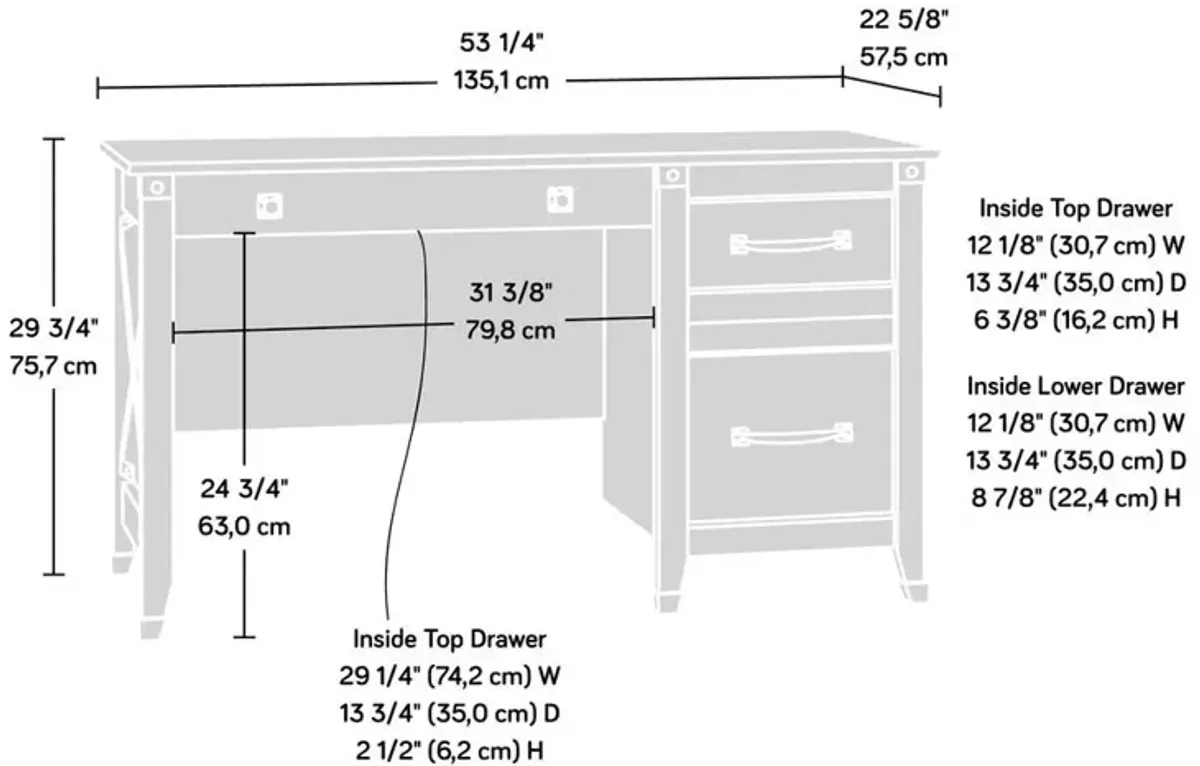 Sauder Carson Forge Desk Coa