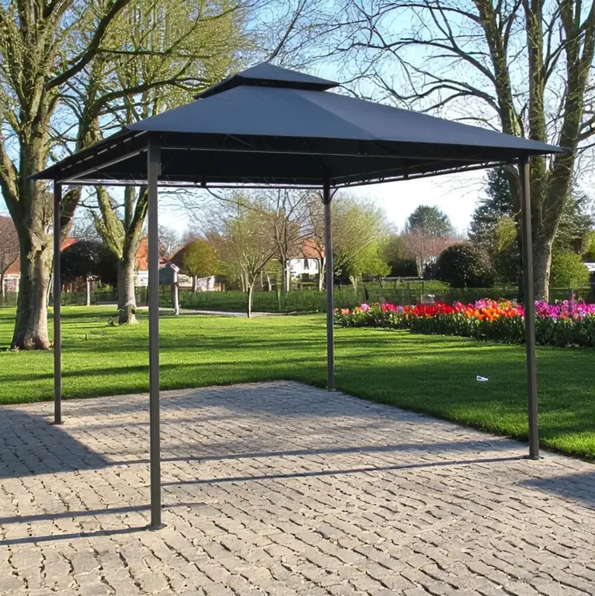 Sturdy Iron Frame Outdoor Garden Gazebo  Canopy Perfect for Patio & BBQs