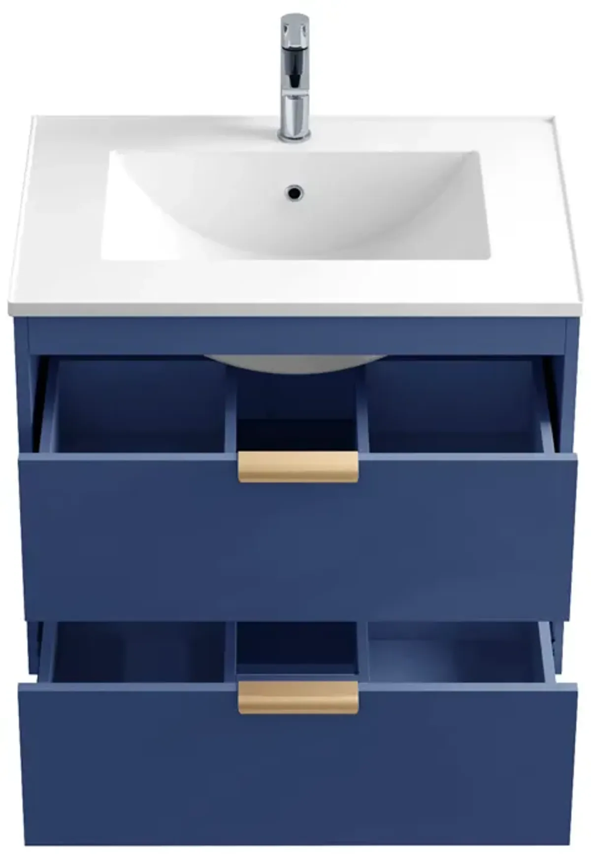 17.72 in. W x 24 in. D x 18.7 in. H Single Sink Bath Vanity with White Ceramic Top