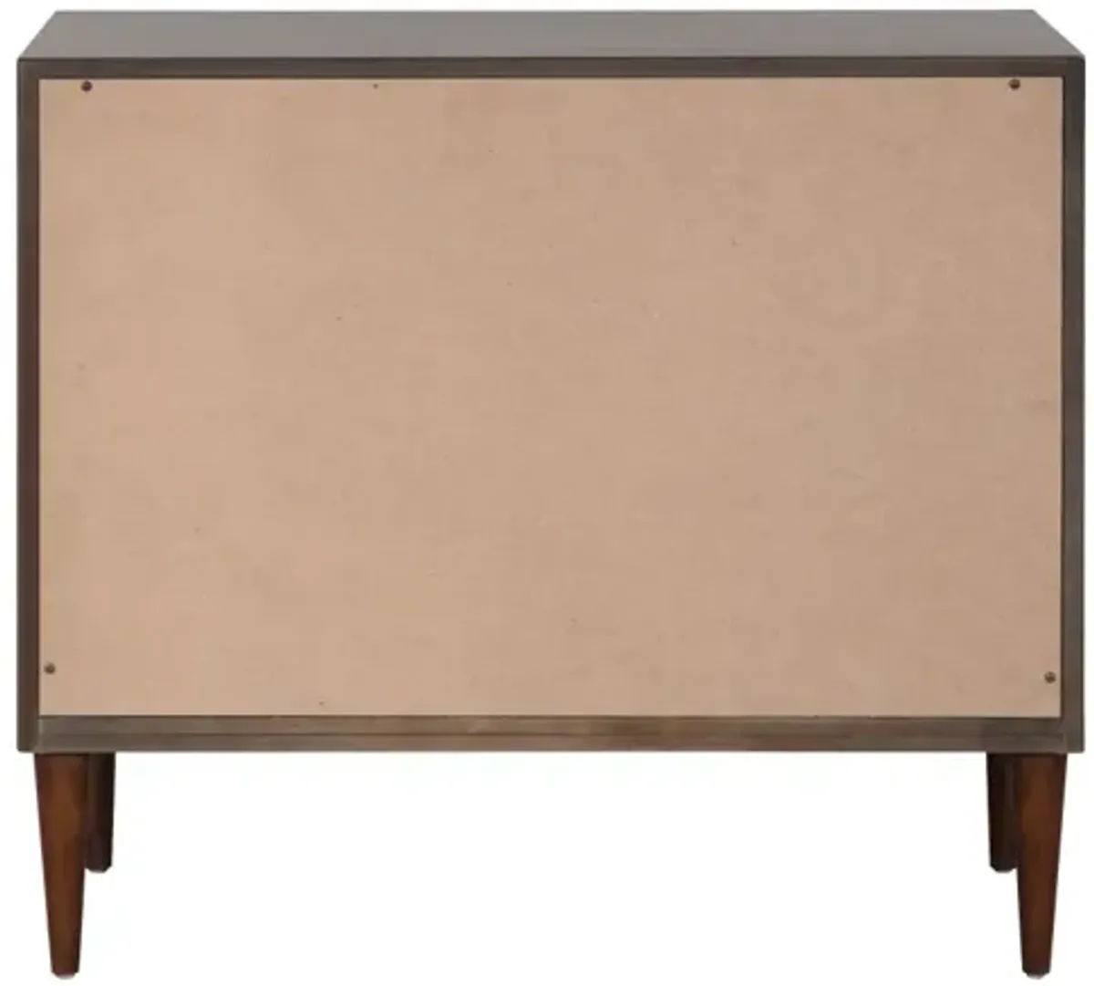 Shimas Accent Table in Silver & Walnut Finish AC00393