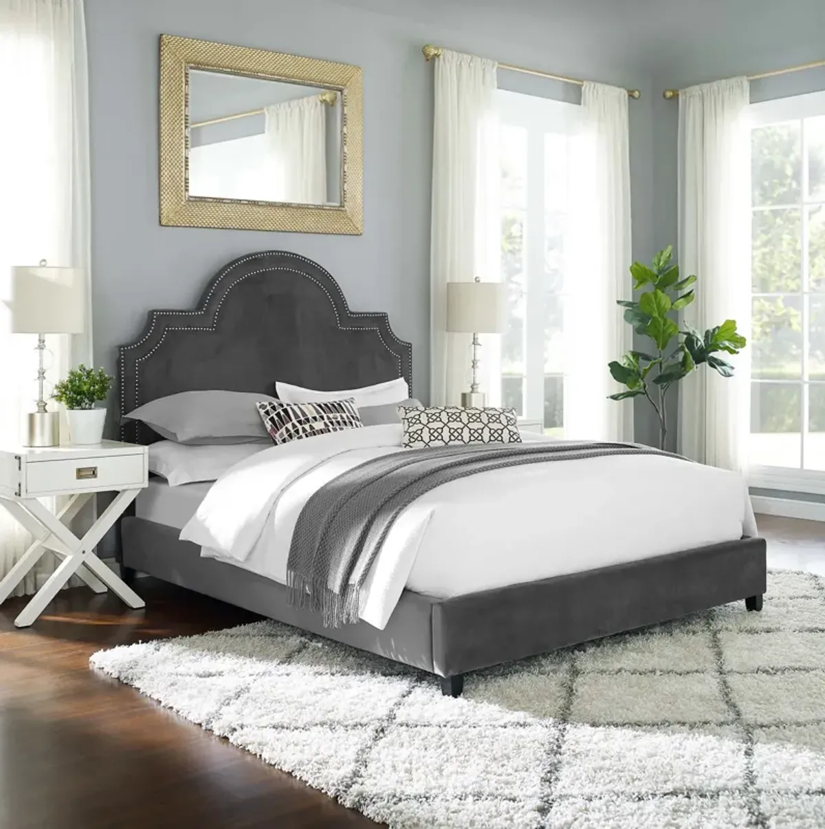 Modway - Primrose Queen Performance Velvet Platform Bed