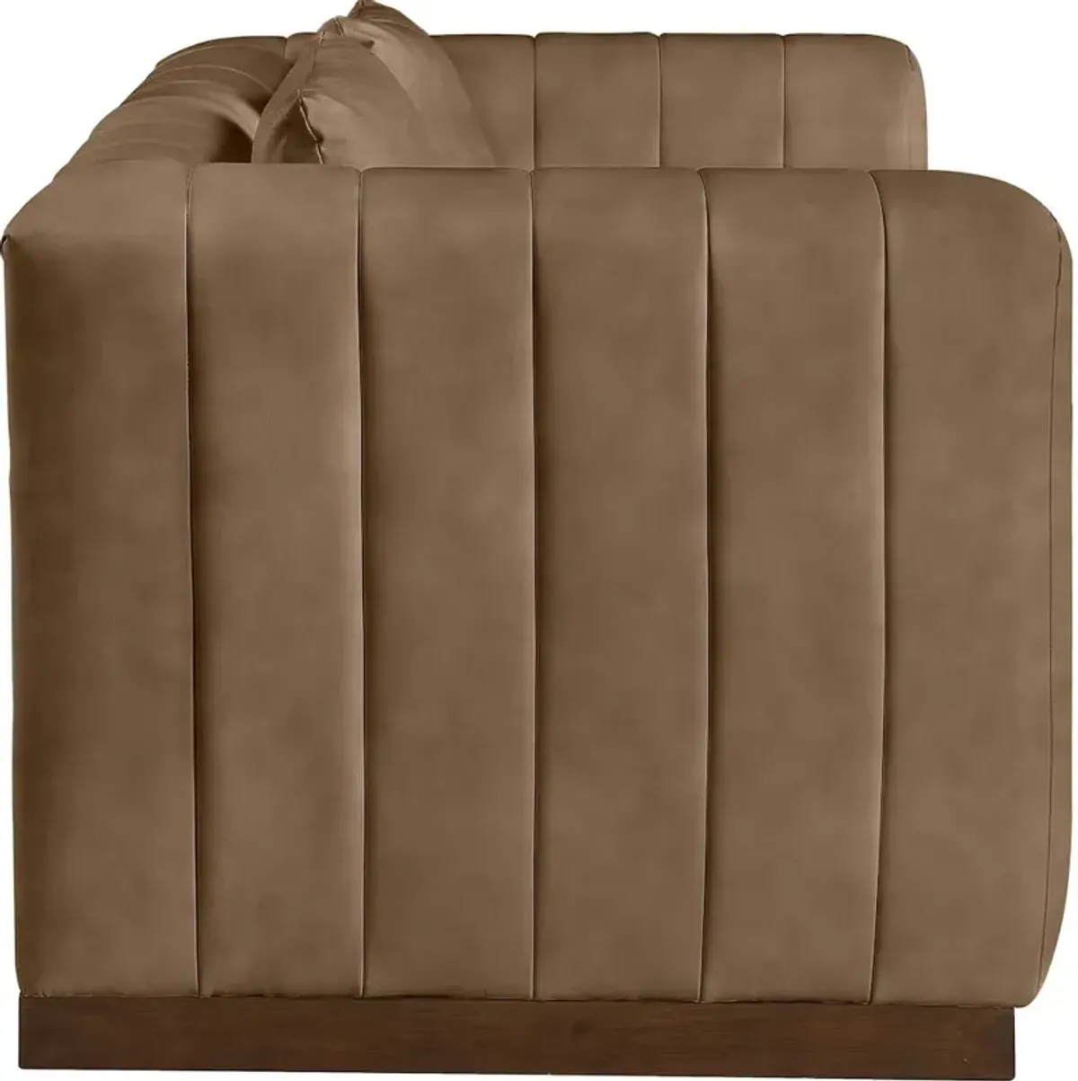 Meridian Furniture Mallina Brown Vegan Leather Loveseat