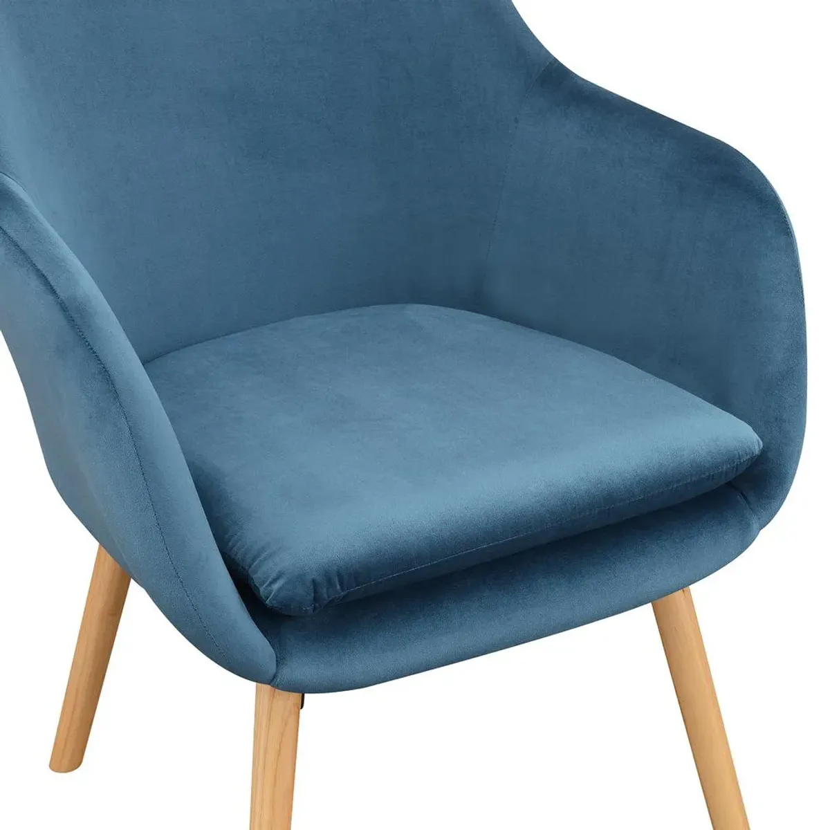 Convenience Concepts Take a Seat Charlotte Accent Chair, Blue Velvet