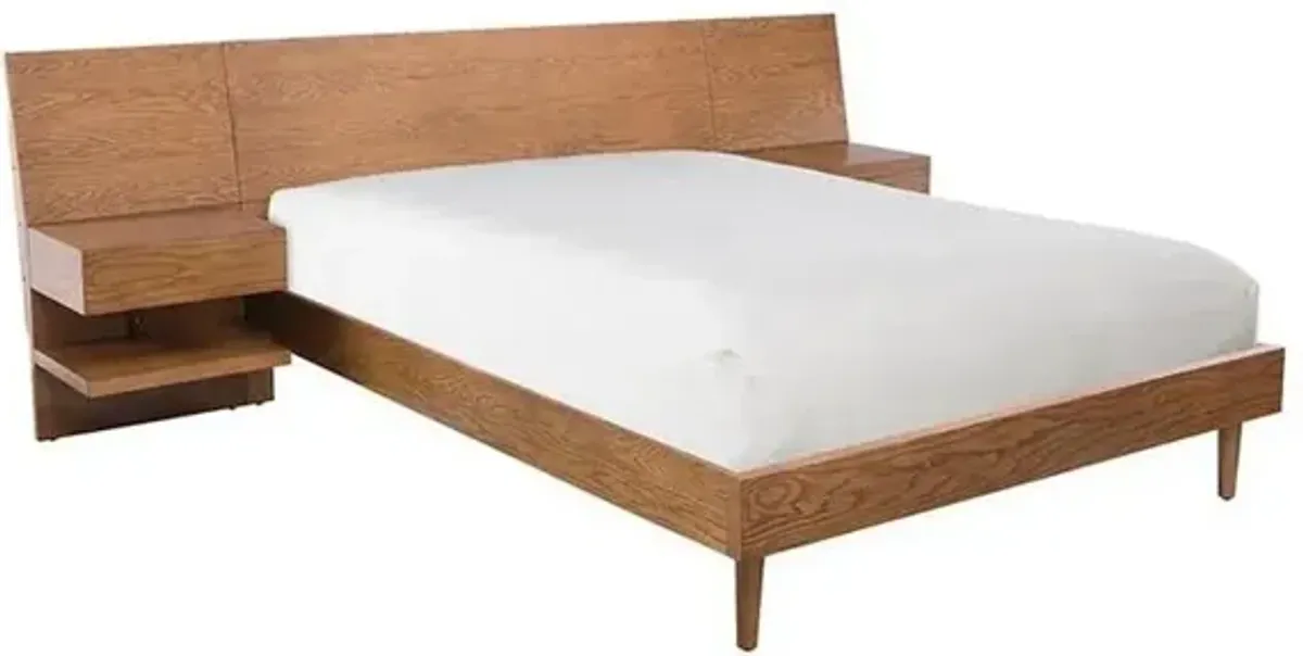 INK+IVY Bed with 2 Nightstands