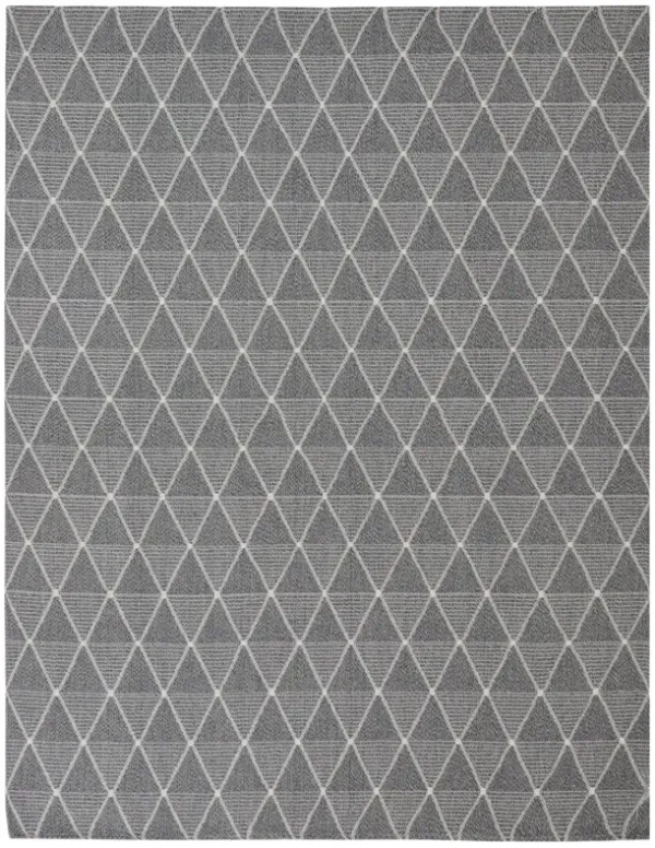 Sunnydaze Lattice Perfection Indoor Area Rug - Charcoal - 8 ft x 10 ft