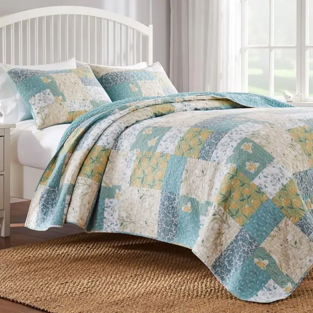 Greenland Home Fashions Evangeline Luxurious Comfortable 2 Pieces Quilt Set