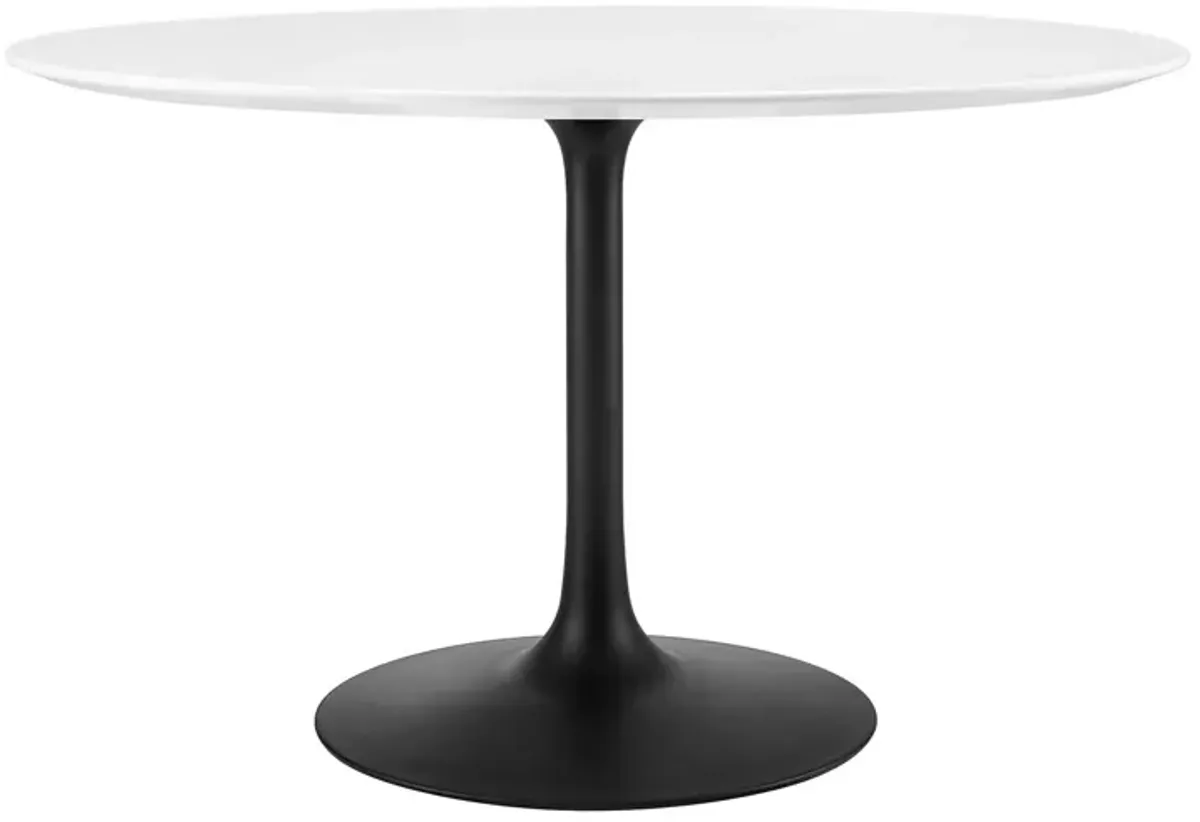 Modway - Lippa 48" Round Dining Table Black White